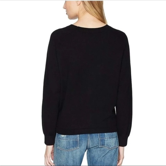 Vince Navy Blue Tie Waist Front Cotton Sweater Small - Picture 8 of 12